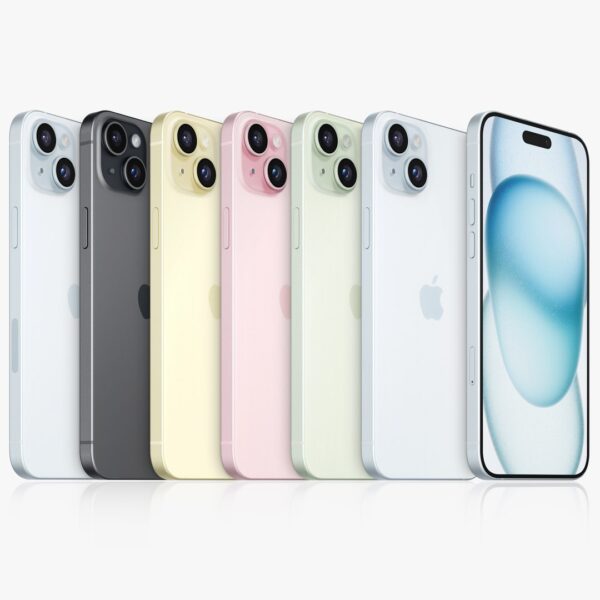 Nieuw iPhone 15 Zwart/Roze/Geel/Blauw 128GB/100% accu